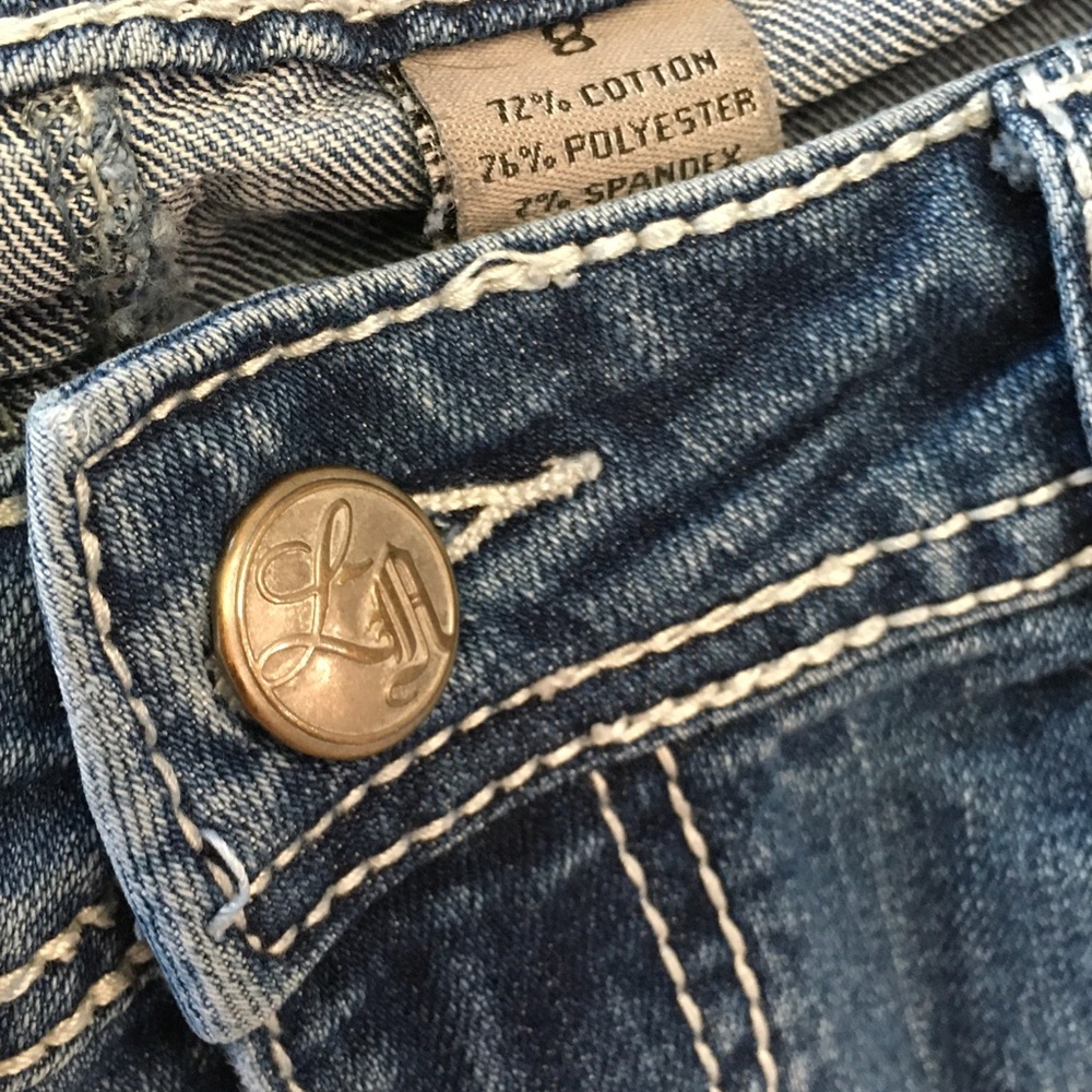 Girls 8 LA Blue Denim Jeans ND Weekend Used Cow Girl